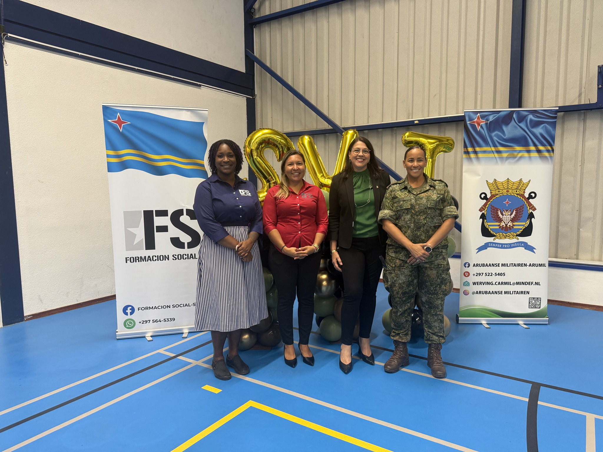 Den menos cu un aña di gobernacion: accionnan concreto pa bienestar social y salud