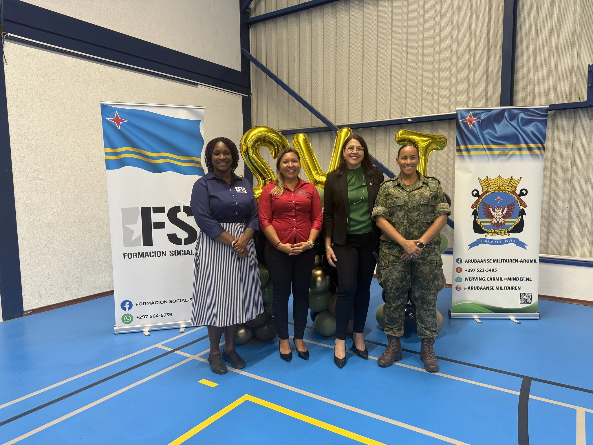 Den menos cu un aña di gobernacion: accionnan concreto pa bienestar social y salud