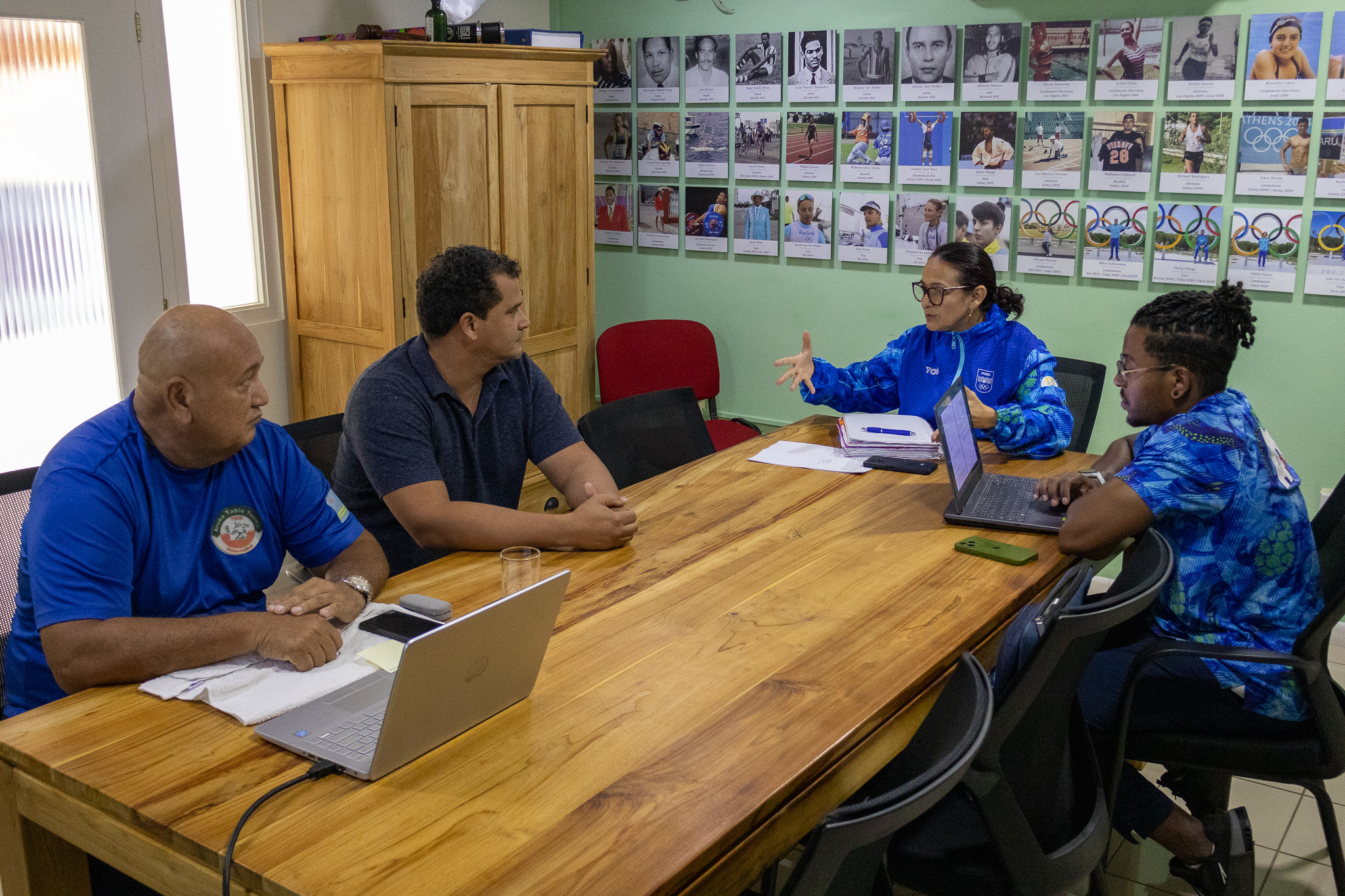 Directiva di Comite Olimpico Arubano a tene prome reunion general di aña