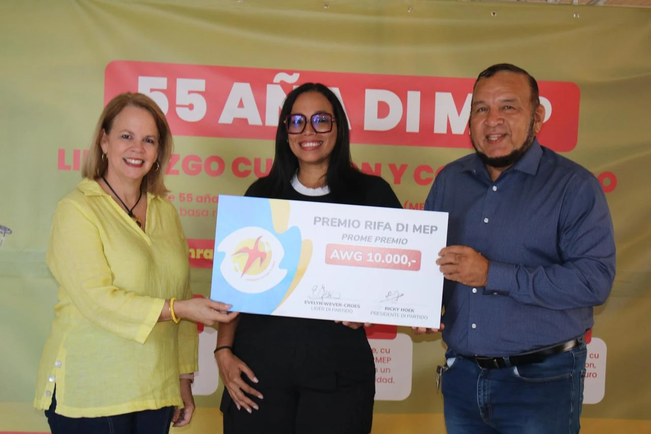 Partido MEP a entrega premionan di rifa di Dia di Betico