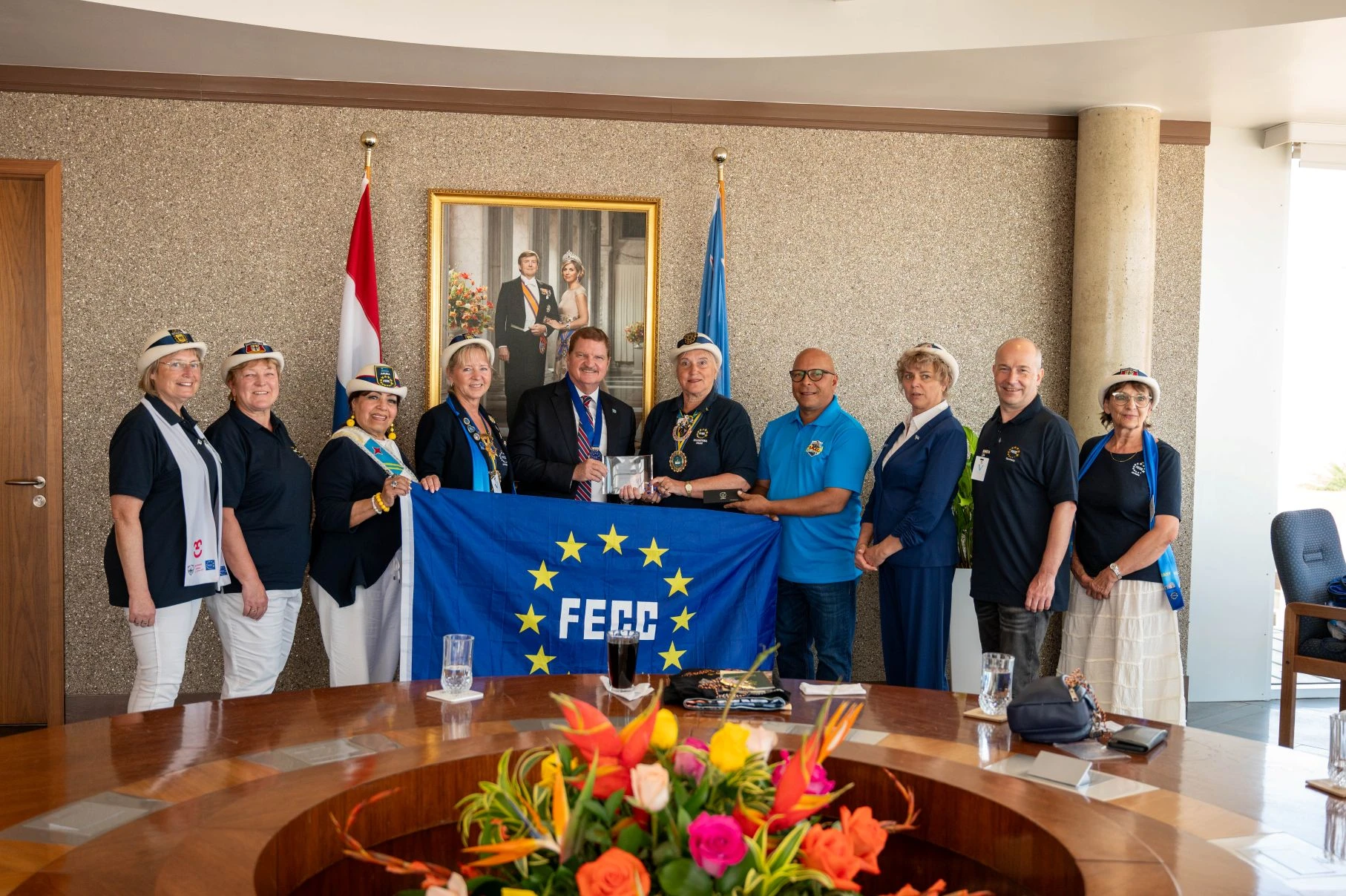 Delegacion FECC Germany di bishita cerca Prome Minister pa fortalece cooperacion cultural