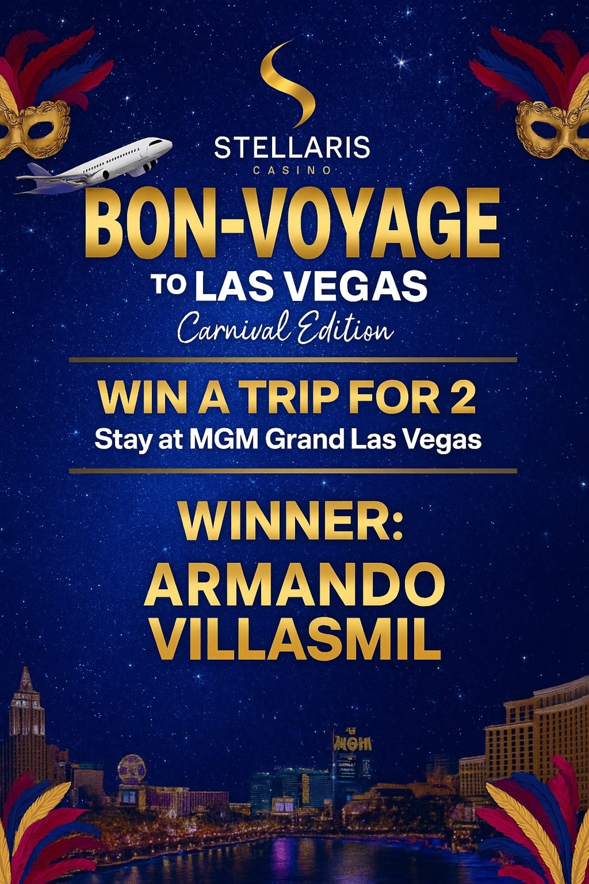 Stellaris Casino Bon Voyage Winner