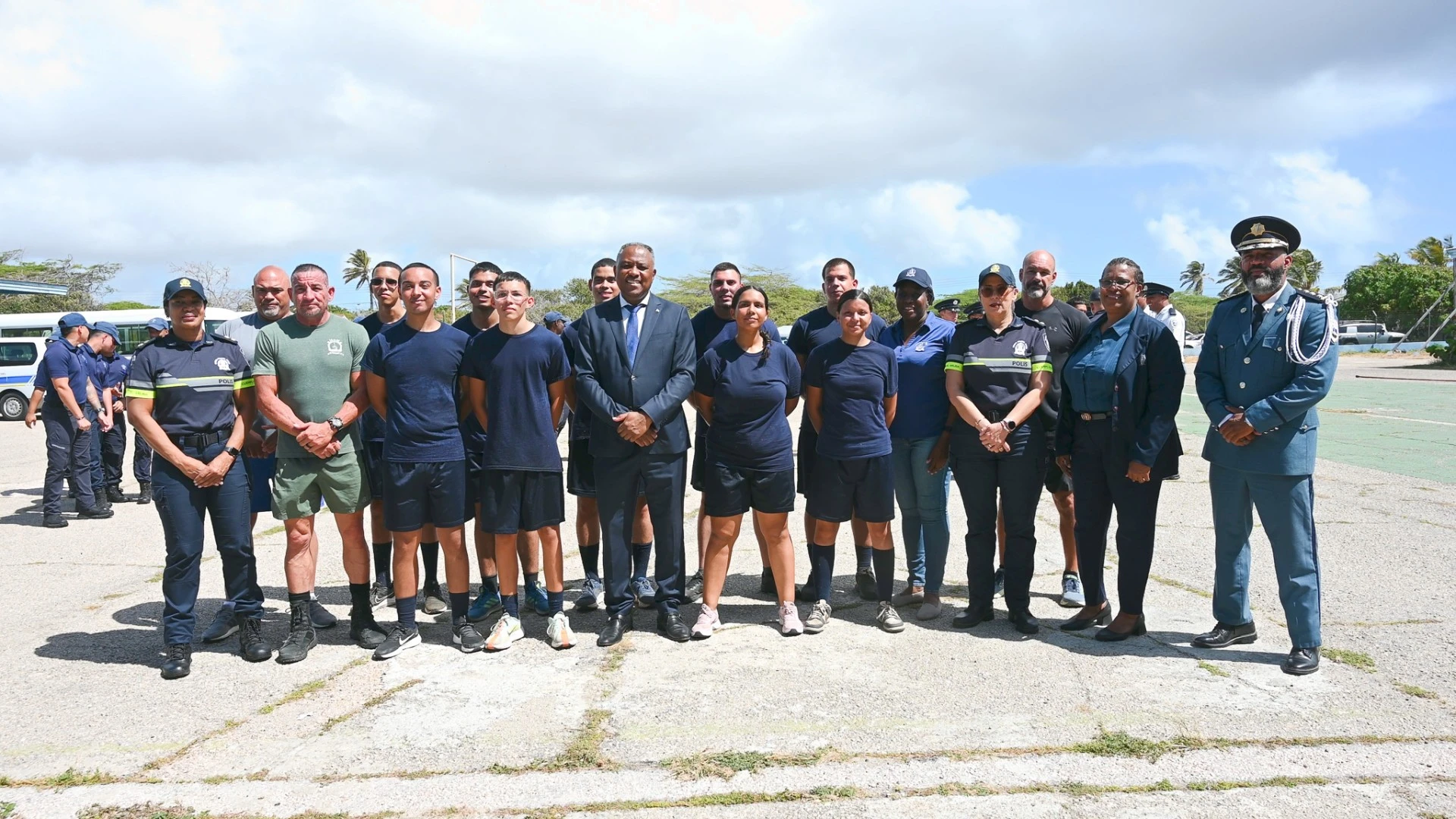 Grupo nobo di aspirant di polis ta cuminsa nan formacion na Scol di Polis Edgar Joaquin Watty Vos