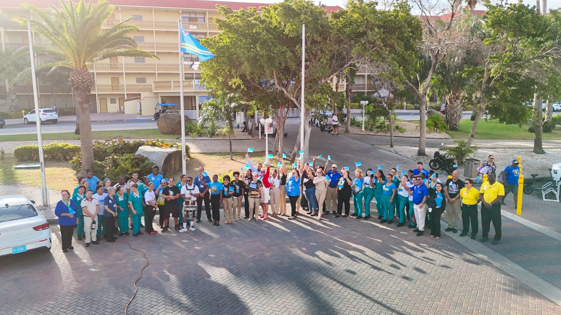 Dia di Himno y Bandera at La Cabana