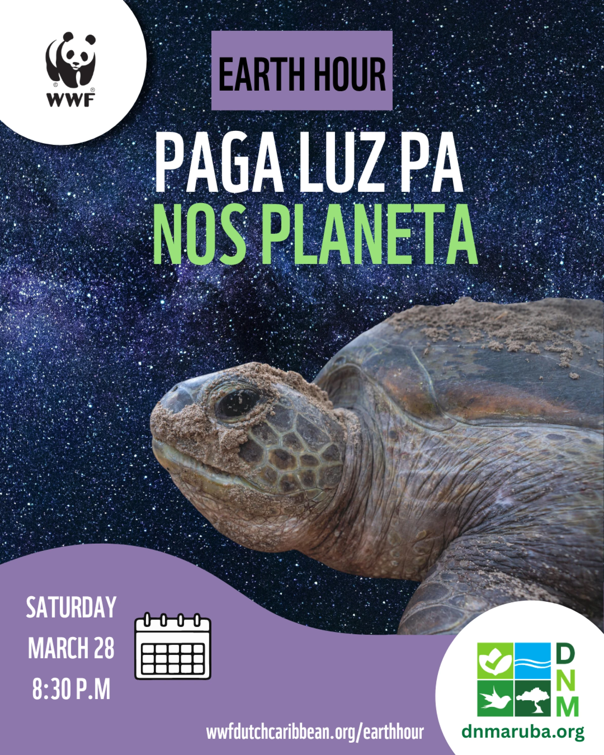 Directie Natuur en Milieu ta uni na e movecion mundial Earth Hour 2026