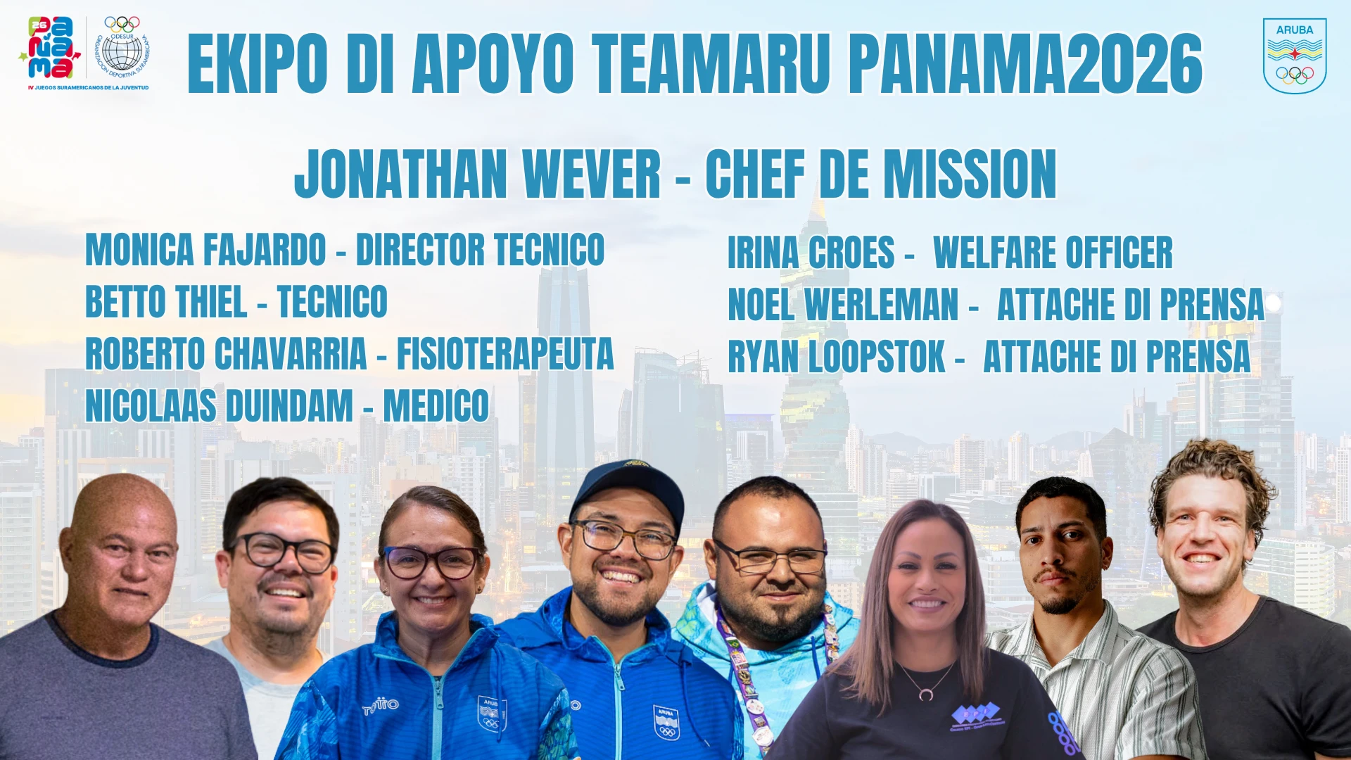 Cera conoci cu e ekipo di Apoyo di COA pa e Weganan Suramericano di Hubentud