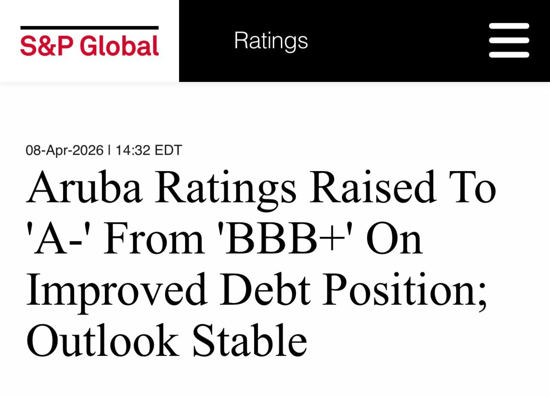 Cu Gabinete Wever-Croes a cambia e rumbo financiero di Aruba y a establece un fundeshi financiero fuerte pa Aruba