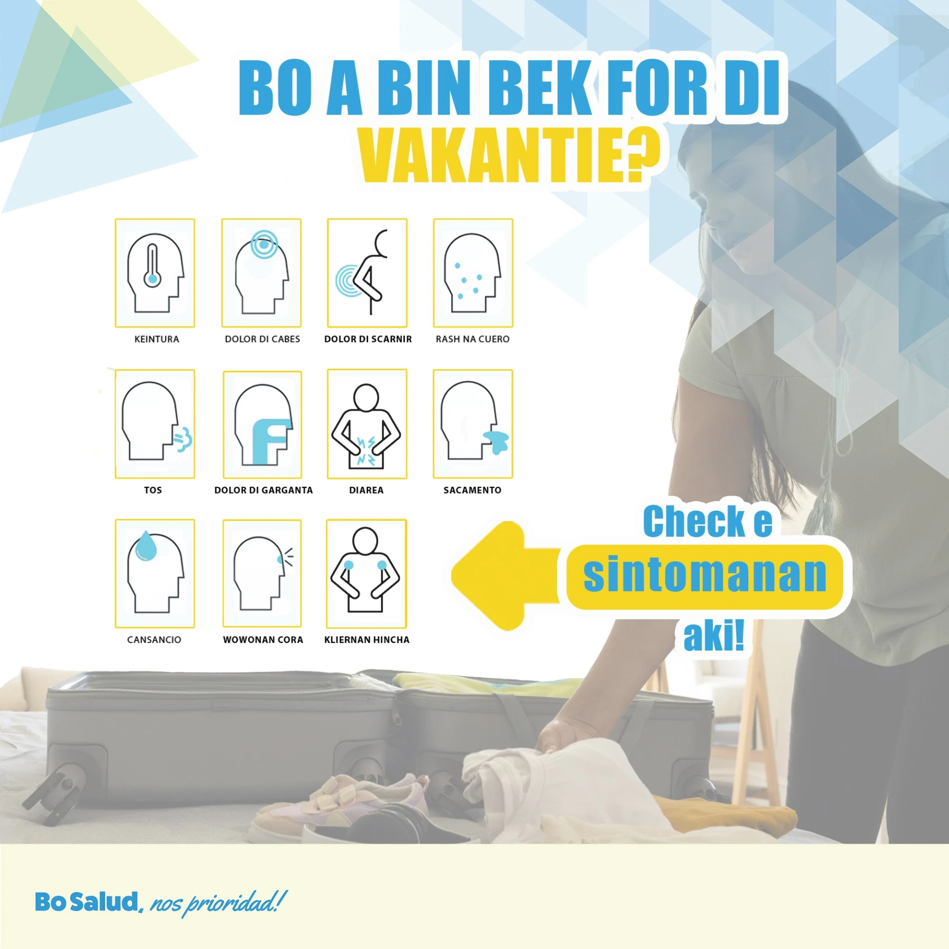 DVG ta alerta tur biaheronan cu a regresa Aruba despues di dianan di vacantie, pa ta alerta riba nan salud