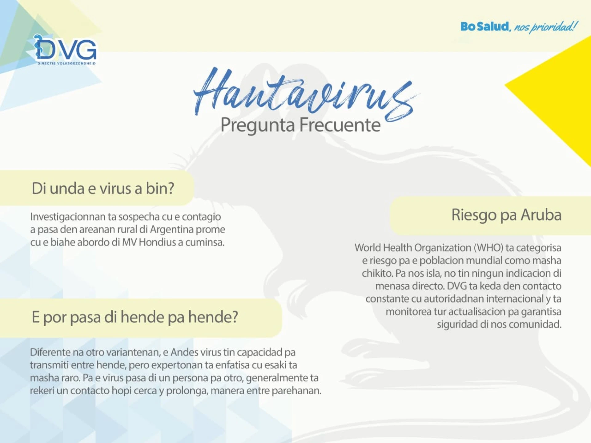 Ultimo desaroyonan rond di Hantavirus